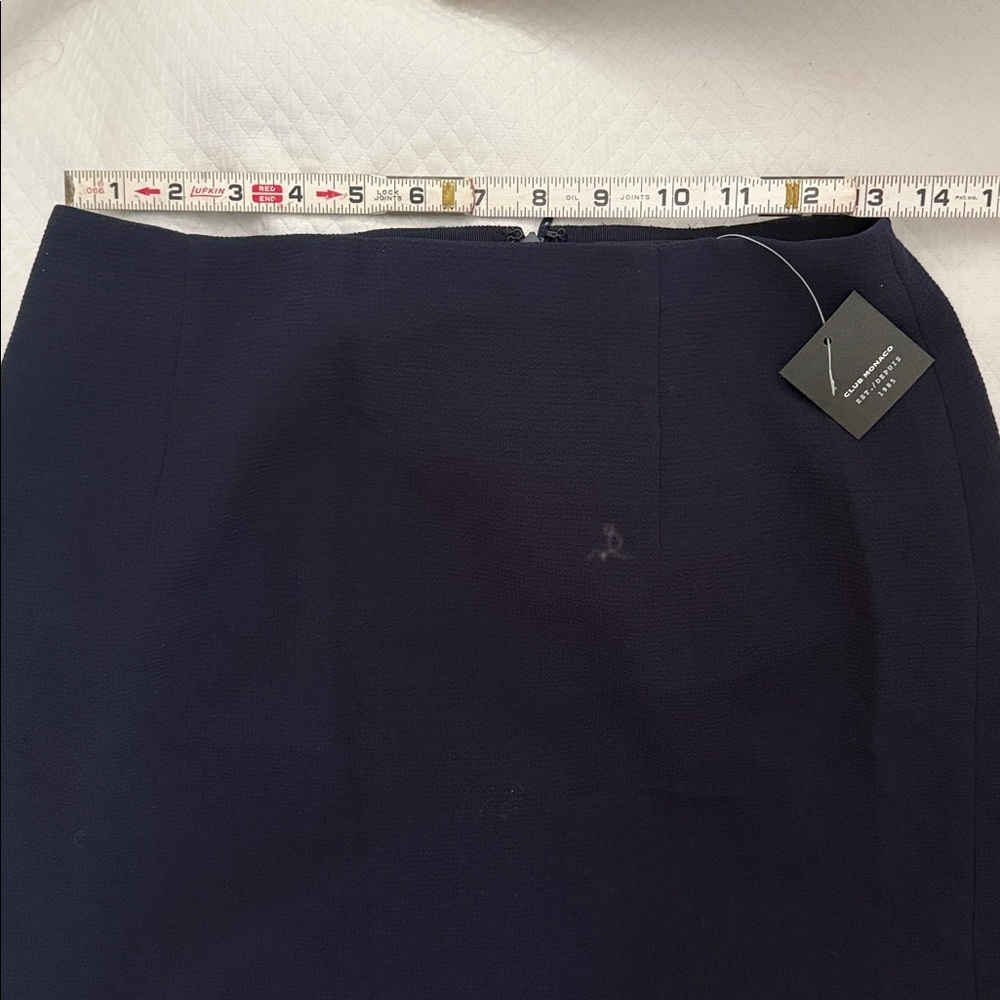 Club Monaco Atrina Skirt Deep Sapphire Blue scallop cutout Hem Size 6 New - Picture 9 of 11